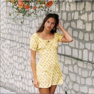 With Jean Loretta Orange Print Mini Dress XS